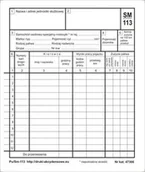 Druki akcydensowe - Firma krajewski Miesięczna karta eksploatacji samochodu osobowego [Pu/Sm-113] Pu/Sm-113 - miniaturka - grafika 1