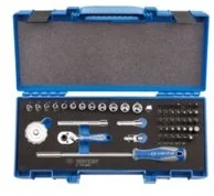 KING TONY Zestaw nasadek 2553MRV, 1/4", 6-kątne, 4-14 mm, HEX, TORX, PH, PZ - Zestawy narzędziowe - miniaturka - grafika 2