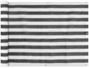 vidaXL Parawan balkonowy, HDPE, 90x600 cm, antracytowo-biały vidaXL - Parawany - miniaturka - grafika 5