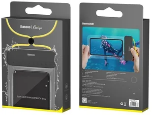 Baseus Etui wodoodporne wodoszczelne do telefonu 7,2 IPX8 Czarno-żółty ACFSD-DGY - Etui i futerały do telefonów - miniaturka - grafika 20