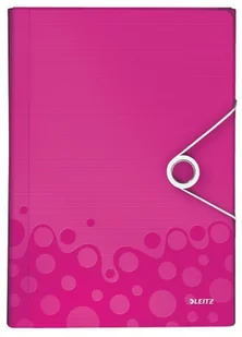 Leitz Teczka z 6 przegródkami WOW A4 PP różowa 45890023 - Szkolne artykuły papiernicze - miniaturka - grafika 2