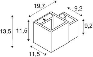 Spotline SLV PLASTRA WL CUBES wewnętrzna oprawa ścienna natynkowa QT14 biała 1004733 - Lampy ścienne - miniaturka - grafika 8