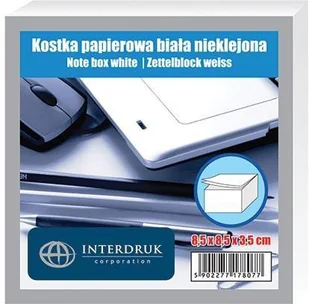 Interdruk K KOSTKA PAPIEROWA BIAŁA 8,5X8,5X3,5 NIEKLEJONA - Artykuły biurowe - miniaturka - grafika 2