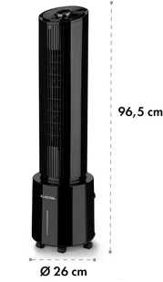 Klarstein Waterfall, chłodnica powietrza, 45 W, 4 l, 2 wkłady chłodzące, przenośny ACO4-WaterfallB - Klimatory - miniaturka - grafika 2