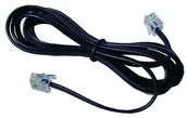 Kable komputerowe i do monitorów - DPM Kabel telefoniczny RJ11 Solid 5 m czarny - miniaturka - grafika 1