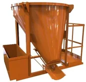 Inne urządzenia budowlane - 252 HIST Pojemnik do betonu z wylewem skośnym i z podestem roboczym + rekaw 2 metry + obejma pojemność 0,75 m3) 25277205 77205-uniw - miniaturka - grafika 1