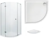 Kabiny prysznicowe - Roca Metropolis Rondo 90x90 AMP3609012M+A276260000 - miniaturka - grafika 1