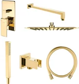 Baterie podtynkowe - Oltens Oltens GOTA Zestaw bateria podtynkowa z deszczownicą 30 cm Vindel S) i kompletem prysznicowym Sog złoty połysk 36604800 - miniaturka - grafika 1