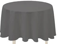 Obrusy i serwetki - Soleil d'ocre Soleil D 'ocre 815233 Alicja obrus odporna na brud okrągły poliester antracyt 180 cm 815233 - miniaturka - grafika 1