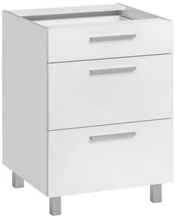 MEBLE OKMED Szafka kuchenna stojąca Salma 60 cm kolor biały - Szafki kuchenne - miniaturka - grafika 2