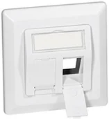 Pozostałe akcesoria sieciowe - Equip podtynkowe ramka montażowa komplet czysta biel 80 X 80 z osłoną/płytka centralna dla dwóch Keystone Jacks Pro 4015867142028 - miniaturka - grafika 1