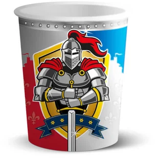 FOL Kubeczki urodzinowe Rycerz 250 ml 8 szt F62851 - Naczynia i sztućce jednorazowe - miniaturka - grafika 2
