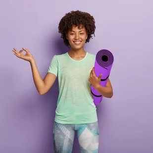 Movit FIOLETOWA MATA TPE 190x100x0,6cm DO ĆWICZEŃ JOGI - Maty do ćwiczeń - miniaturka - grafika 2