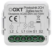 Systemy inteligentnych domów - OXT OXT przekaźnik 2 obwody (bez N) ZigBee SWTZ32 - miniaturka - grafika 1