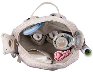 Lassig Marv Plecak Backpack Mesh beige 4103006305 - Torby i organizery dla mam - miniaturka - grafika 10