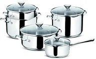 Zestawy garnków i patelni - Lagostina Smart garnki ze stali nierdzewnej, 9 sztuki) 010716600009 - miniaturka - grafika 1