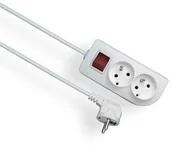 Przedłużacze i rozgałęźniki - Elgotech Przedłużacz 2 gniazdowy z uziemieniem i wyłącznikiem 3x1 4m Biały PSN-204W - miniaturka - grafika 1