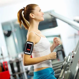 Alogy Etui do biegania WaterProof Sport ArmBand wodoodporna opaska na ramię do telefonu 6.5 cali Czarna 13861X1 - Etui i futerały do telefonów - miniaturka - grafika 15