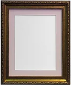 Ramki na zdjęcia - Frames by Post Ramki pocztowe w stylu shabby chic AP3025GOLDFRAMEWITHPINKMOUNT1210108 - miniaturka - grafika 1