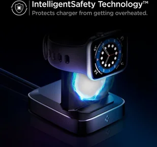 Spigen Ładowarka Ładowarka bezprzewodowa do Apple Watch PF2002 PowerArc Apple Watch Wireless Charger Black SPN1678BLK - Ładowarki do telefonów - miniaturka - grafika 9