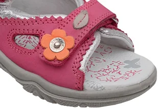 Bartek Sandałki na rzepy 11068-0R9 Różowe Cyklamen Sandały 27698 - Buty dla dziewczynek - miniaturka - grafika 5