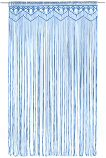 vidaXL Zasłona z makramy, niebieska, 140 x 240 cm, bawełna - Zasłony - miniaturka - grafika 17