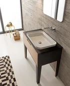 Umywalki - Scarabeo Mizu Umywalka wpuszczana w blat 70x45 cm biała 9008SCARABEO - miniaturka - grafika 1