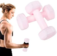 Hantle i ciężarki - Springos Hantle 1kg ciężarki 2x0,5 kg różowe zestaw 2 szt. FA1029 - miniaturka - grafika 1