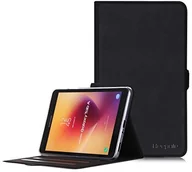 Etui do tabletów - Samsung Galaxy Tab A 8.0 2017 telefon komórkowy Ultra cienkie sztuczna skóra z obsługą multiecke do Galaxy Tab A 8.0 SM-T385 (4G/LTE) T380 (Wi-Fi). czarny SM-T380 - miniaturka - grafika 1
