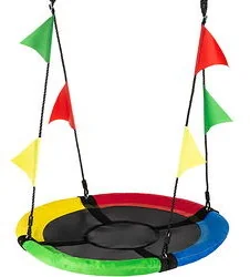 Outtec Huśtawka ogrodowa, bocianie gniazdo z flagami XXL Outtec - Huśtawki - miniaturka - grafika 2