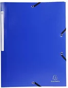 Teczki i skoroszyty - Exacompta Exacompta 55812E teczka na dokumenty (3 klapki, gumowy ściągacz, PP, nieprzejrzysta, A4), 1 sztuka, ciemnoniebieska 55812E - miniaturka - grafika 1