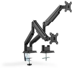 Digitus Ramię biurkowe podwójne z zaciskiem regulowane 2xLCD max. 32" max. 2x 9kg uchylno-obrotowe czarny DA-90395 - Uchwyty do monitorów - miniaturka - grafika 5