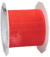 Pasmanteria - Pattberg Na prezent 72 MM 25 m Sheer  taśma organza, czerwony 6017525-609 - miniaturka - grafika 1
