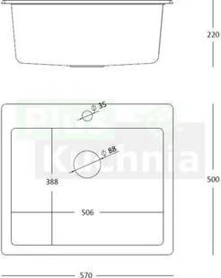 QUADRON MORGAN 110 biały metalik + odpływ miedziany PVD (HB8304U1-C1) HB8304U1-C1 - Zlewozmywaki - miniaturka - grafika 2