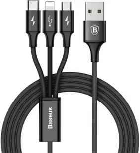 Baseus Kabel USB - Lightning/microUSB/USB-C BASEUS CAMLT-SU01, 1.2 m (BSU016BLK) - Kable USB - miniaturka - grafika 4