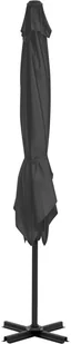 vidaXL Parasol wiszący z aluminiowym słupkiem, 250x250 cm, antracytowy - Parasole ogrodowe - miniaturka - grafika 5