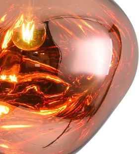 KKS Nieregularna lampa wisząca GLAM MP-1239-380 1-płomienna miedziana - Lampy sufitowe KKS Nieregularna lampa wisząca GLAM MP-1239-380 1-płomienna miedziana - Lampy sufitowe - miniaturka - grafika 2