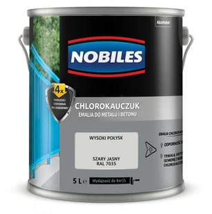 Akzo Nobel Farba do betonu i metalu chlorokauczuk ral 7035 5L NOBILES 358094 - Farby do metalu Akzo Nobel Farba do betonu i metalu chlorokauczuk ral 7035 5L NOBILES 358094 - Farby do metalu - miniaturka - grafika 1