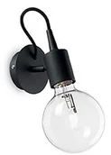 Lampy ścienne - Ideal Lux Lampa Ścienna Edison Ap1 Nero 148908 Wys. 27,0 - miniaturka - grafika 1