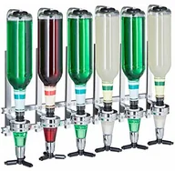 Pojemniki kuchenne - Relaxdays Barbutler Wand, porcjoner na 6 butelek, profesjonalny porcjoner 3 cl, akcesoria barowe, wys. x szer. x gł.: 53 x 36 x 11 cm, srebrny - miniaturka - grafika 1