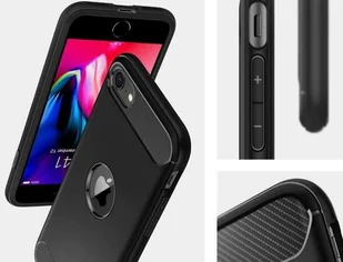 Spigen Etui Rugged Armor iPhone SE 2020 czarne 8809685628996 - Etui i futerały do telefonów - miniaturka - grafika 5