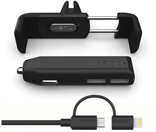 Kenu Car Kit Deluxe uchwyt kabel ładowarka 3w1 - Ładowarki do telefonów - miniaturka - grafika 2