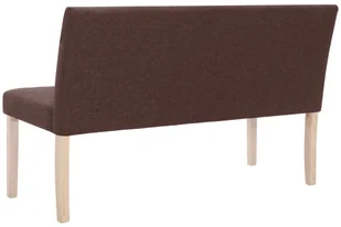 vidaXL Ławka, 139,5 cm, brązowa, poliester vidaXL - Ławki do przedpokoju - miniaturka - grafika 5