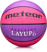 Koszykówka - Meteor Piłka koszykowa Layup 6 różowy/fioletowy 07088 - miniaturka - grafika 1
