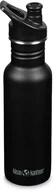 Shakery i bidony sportowe - Klean Kanteen Klean Kanteen Classic Narrow Bottle 532ml with Sport Cap, czarny  2022 Bidony 1008432 - miniaturka - grafika 1