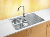 Zlewozmywaki - Alveus Elegant 30 Zlewozmywak stalowy jednokomorowy 81x51 cm satynowy 1126348 - miniaturka - grafika 1