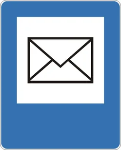 Znak drogowy informacyjny D-25 Poczta - Wyposażenie miejsc publicznych - miniaturka - grafika 2