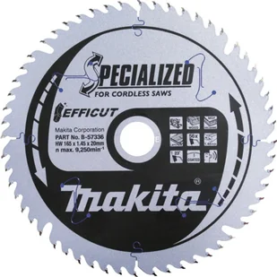 Makita B-57336 ostrze do piły Specialized, 56 zęby, 1 V, srebrny, 165 X 20 MM B-57336 - Piły ręczne Makita B-57336 ostrze do piły Specialized, 56 zęby, 1 V, srebrny, 165 X 20 MM B-57336 - Piły ręczne - miniaturka - grafika 2