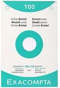 Papier do drukarek - Exacompta 13602e 100 fiszek, biały, 100/150, z otworami - miniaturka - grafika 1