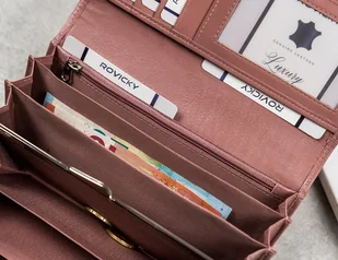 Cavaldi 4U Elegancki, podłużny portfel damski z klapą na zatrzask - Portfele - miniaturka - grafika 11